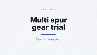 Multi spur gear trial — Autodesk plugin