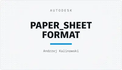 PAPER_SHEET_FORMAT — Autodesk plugin