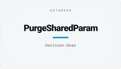 PurgeSharedParam — Autodesk plugin