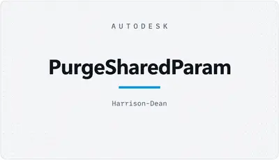 PurgeSharedParam — Autodesk plugin