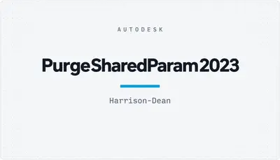 PurgeSharedParam2023 — Autodesk plugin
