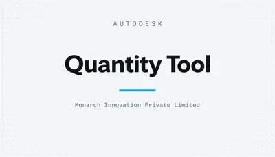Quantity Tool — Autodesk plugin