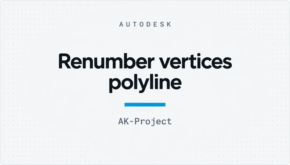 Renumber vertices polyline — cover image