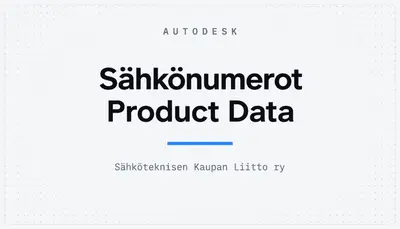 Sähkönumerot Product Data — Autodesk plugin