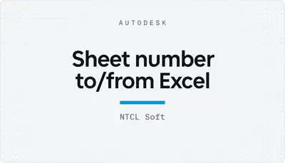 Sheet number to/from Excel — Autodesk plugin