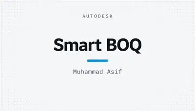 Smart BOQ — Autodesk plugin