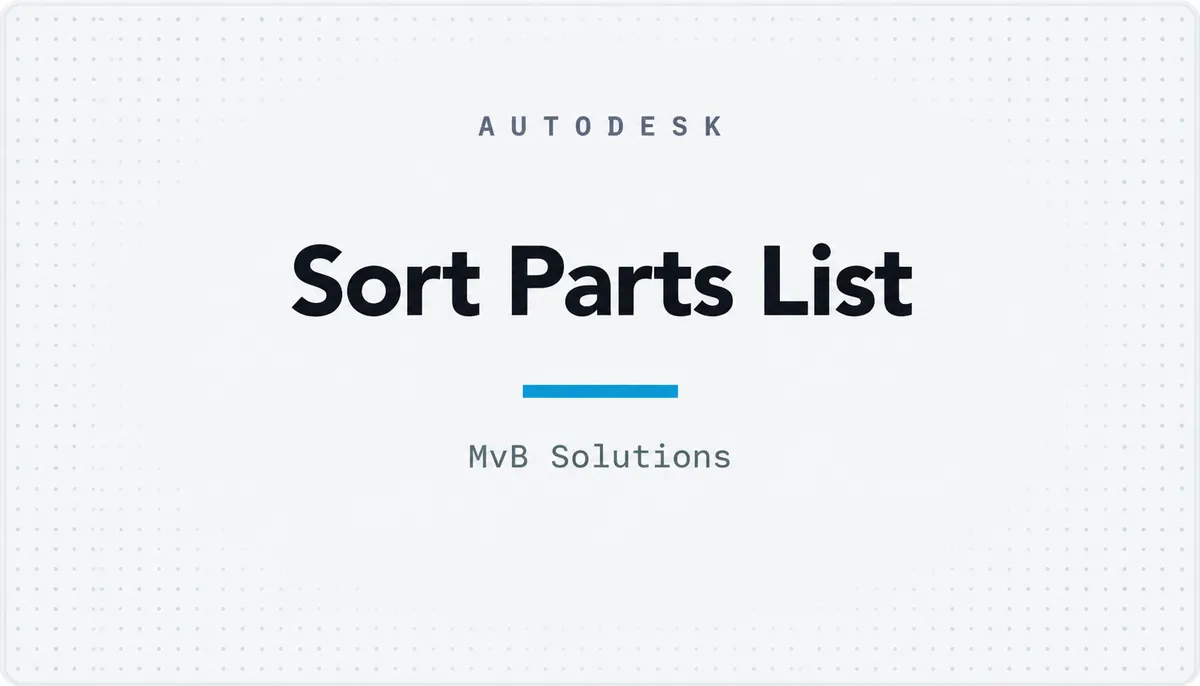 Sort Parts List — cover image