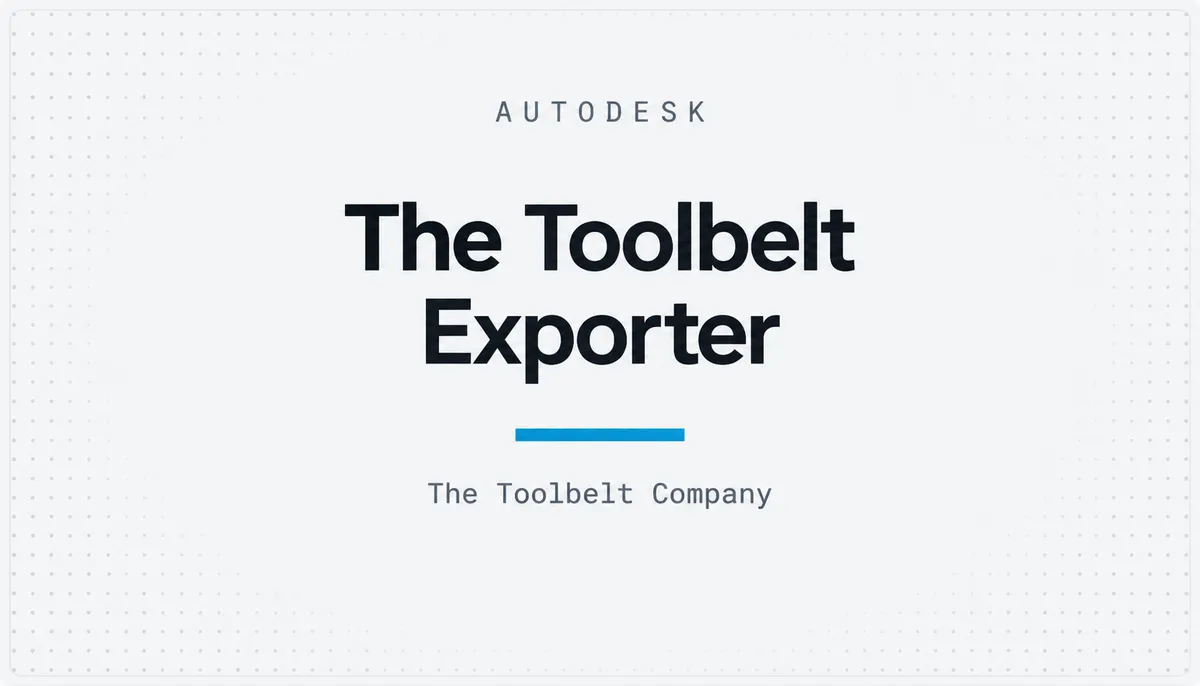 The Toolbelt Exporter — cover image