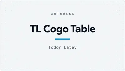 TL Cogo Table — Autodesk plugin