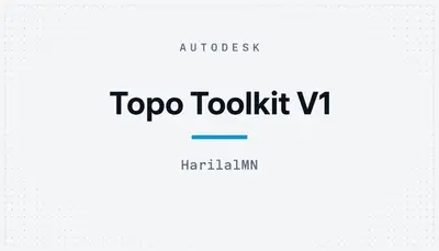 Topo Toolkit V1 — Autodesk plugin