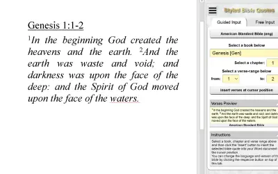 Bible Quotes for Word — Microsoft 365 plugin