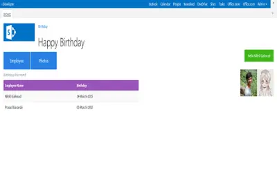 Birthday — Microsoft 365 plugin