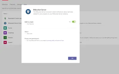 Bitbucket Server — Microsoft 365 plugin