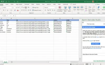 Bjorn's Barcode Studio — Microsoft 365 plugin