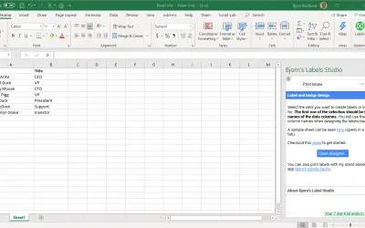 Bjorn's Label Studio — Microsoft 365 plugin