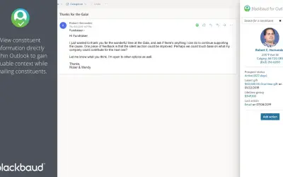 Blackbaud for Outlook — Microsoft 365 plugin