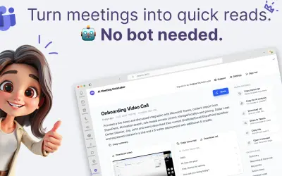 Bot Free AI Meeting Notetaker — Microsoft 365 plugin