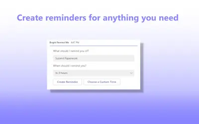 Bright Remind Me — Microsoft 365 plugin