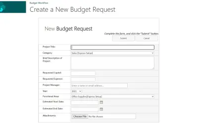 Budget Workflow — Microsoft 365 plugin