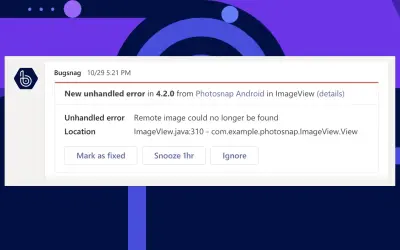 Bugsnag Notifications — Microsoft 365 plugin