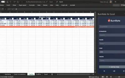 BurnRate for Excel — Microsoft 365 plugin