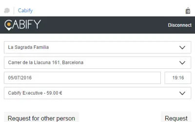 Cabify book a ride — Microsoft 365 plugin