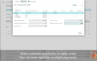 CAP Sales - Pay On Sales Order — Microsoft 365 plugin