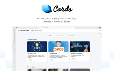 Cards micro-learning — Microsoft 365 plugin