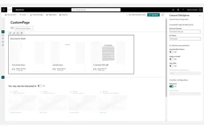 Carousel SlideSphere — Microsoft 365 plugin