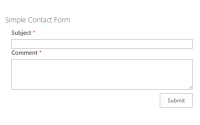 CAS Simple Contact Form — Microsoft 365 plugin