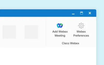 Cisco Webex Scheduler — Microsoft 365 plugin