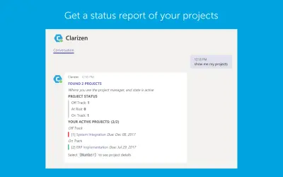 Clarizen Bot — Microsoft 365 plugin