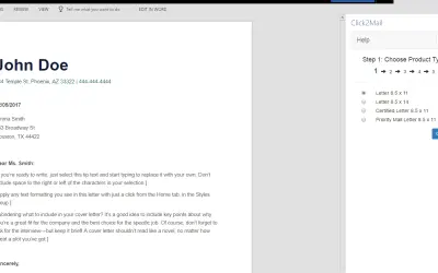 Click2Mail - Send postal mail quick and easy! — Microsoft 365 plugin