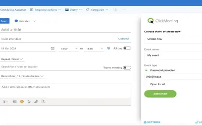 ClickMeeting for Outlook — Microsoft 365 plugin