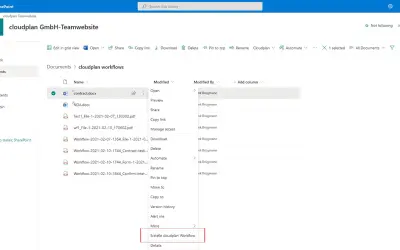 Cloudplan Workflows for SharePoint — Microsoft 365 plugin