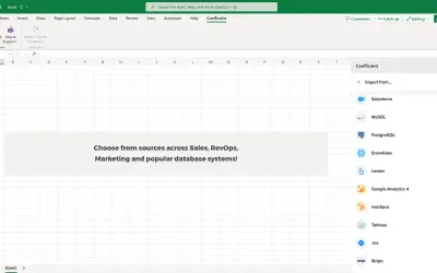 Coefficient: Salesforce, Hubspot Data Connector — Microsoft 365 plugin