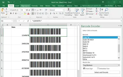 ConnectCode Barcode Fonts Encoder — Microsoft 365 plugin