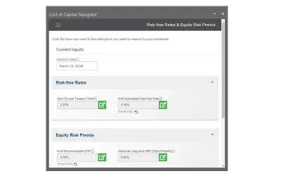 Cost of Capital Navigator — Microsoft 365 plugin