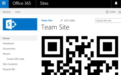 Create QR Code — Microsoft 365 plugin