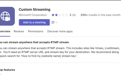 Custom Streaming — Microsoft 365 plugin