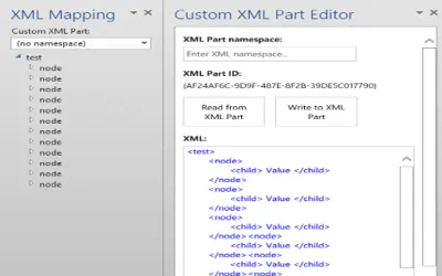 Custom XML Part Editor — Microsoft 365 plugin