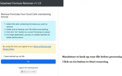 Datasheet Formula Remover — Microsoft 365 plugin