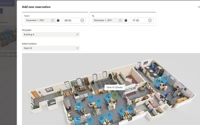 Desk reservations — Microsoft 365 plugin
