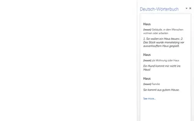 Deutsch-Wörterbuch — Microsoft 365 plugin