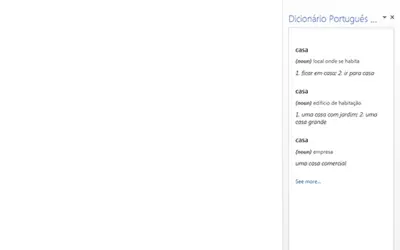 Dicionário Português do Brasil — Microsoft 365 plugin