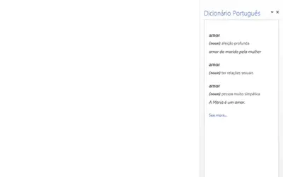 Dicionário Português — Microsoft 365 plugin