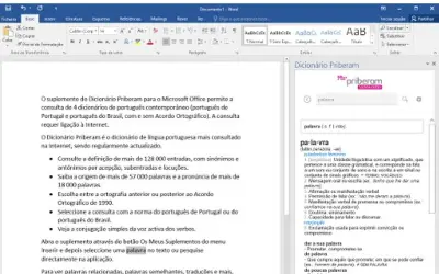 Dicionário Priberam — Microsoft 365 plugin