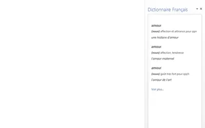 Dictionnaire Français — Microsoft 365 plugin