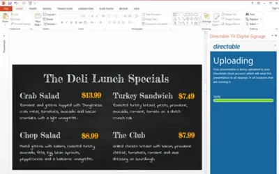 Directable TV Digital Signage — Microsoft 365 plugin