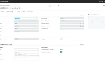 Dispute and Bad Debt Management — Microsoft 365 plugin